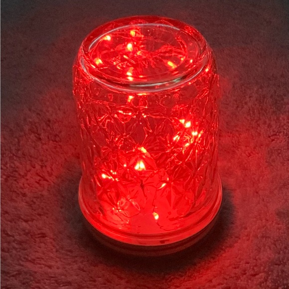 RED 1/2 PINT MASON JAR w/ LED FAIRY-LIGHTS/HANDMADE/NWT! - Picture 6 of 10